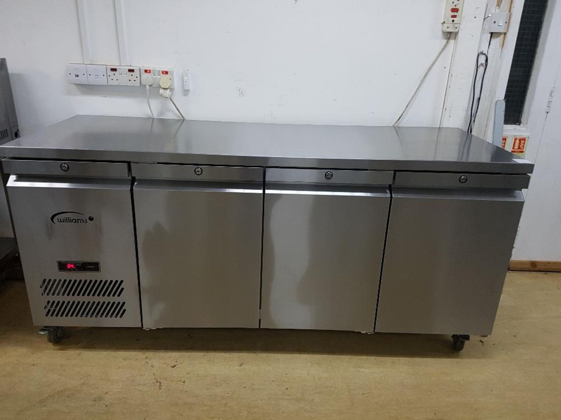 Williams Stainless Steel Three Door Under Counter Fridge – W1830mm x H870mm x D660mm   “As New” –