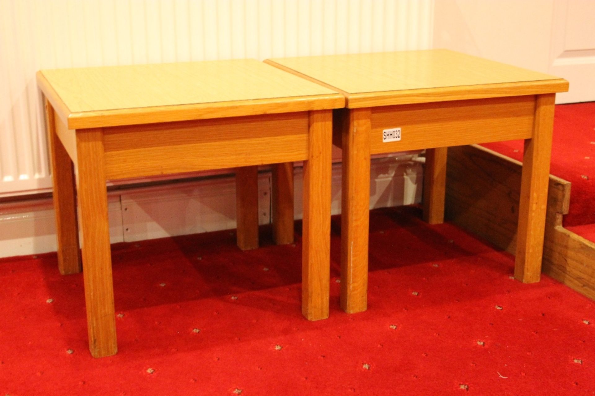 2 Small Light Wood Coffee Tables