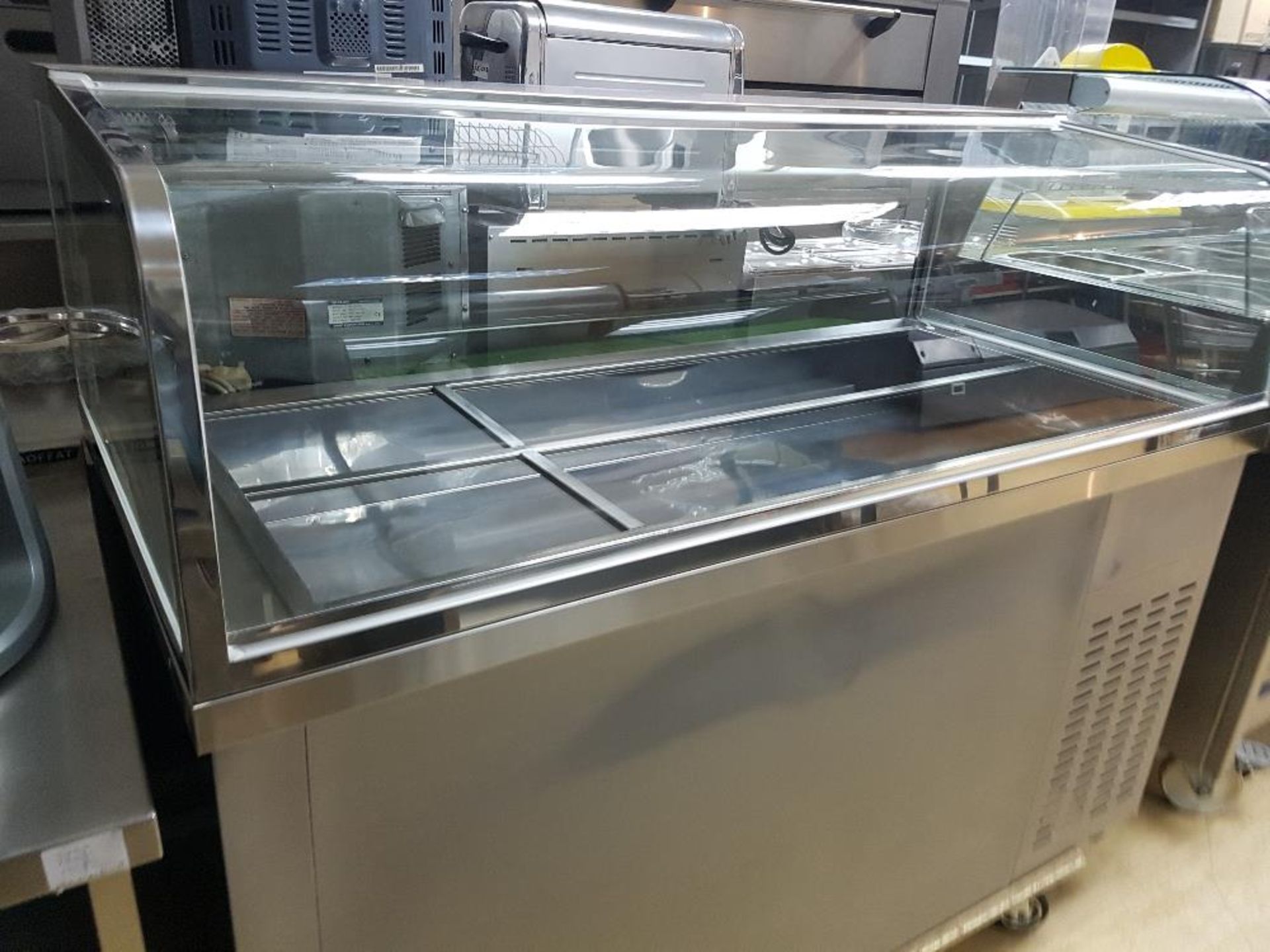 Korean Made Refrigerated Serve Over Counter – Curved Glass – Fully Stainless Steel – W1500mm x