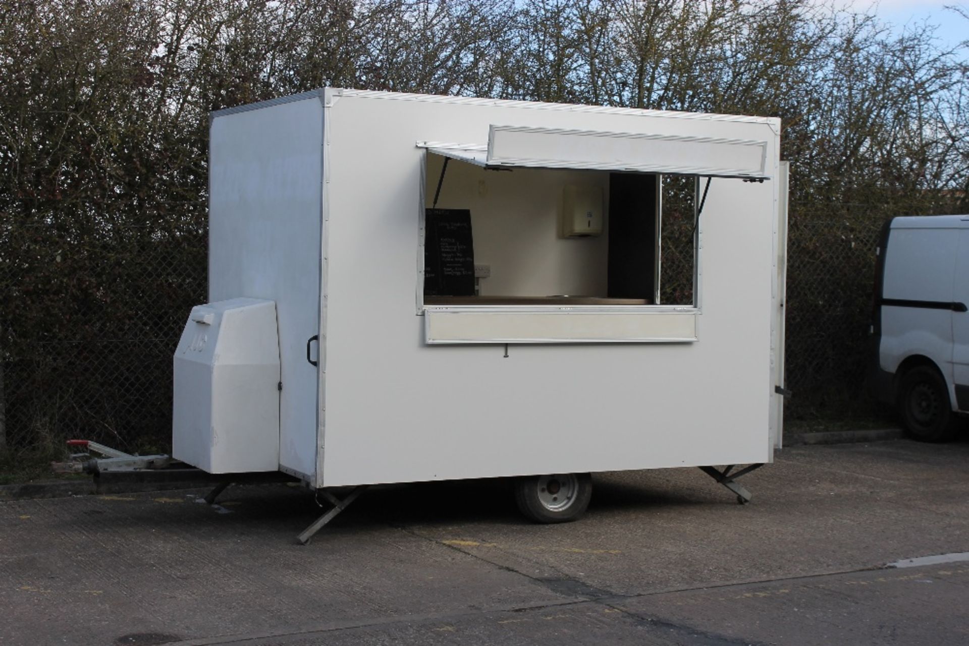 AJC Catering Trailer 10' x 7' – Refurbished – White – NO VAT Completely re-wired: New fuse box