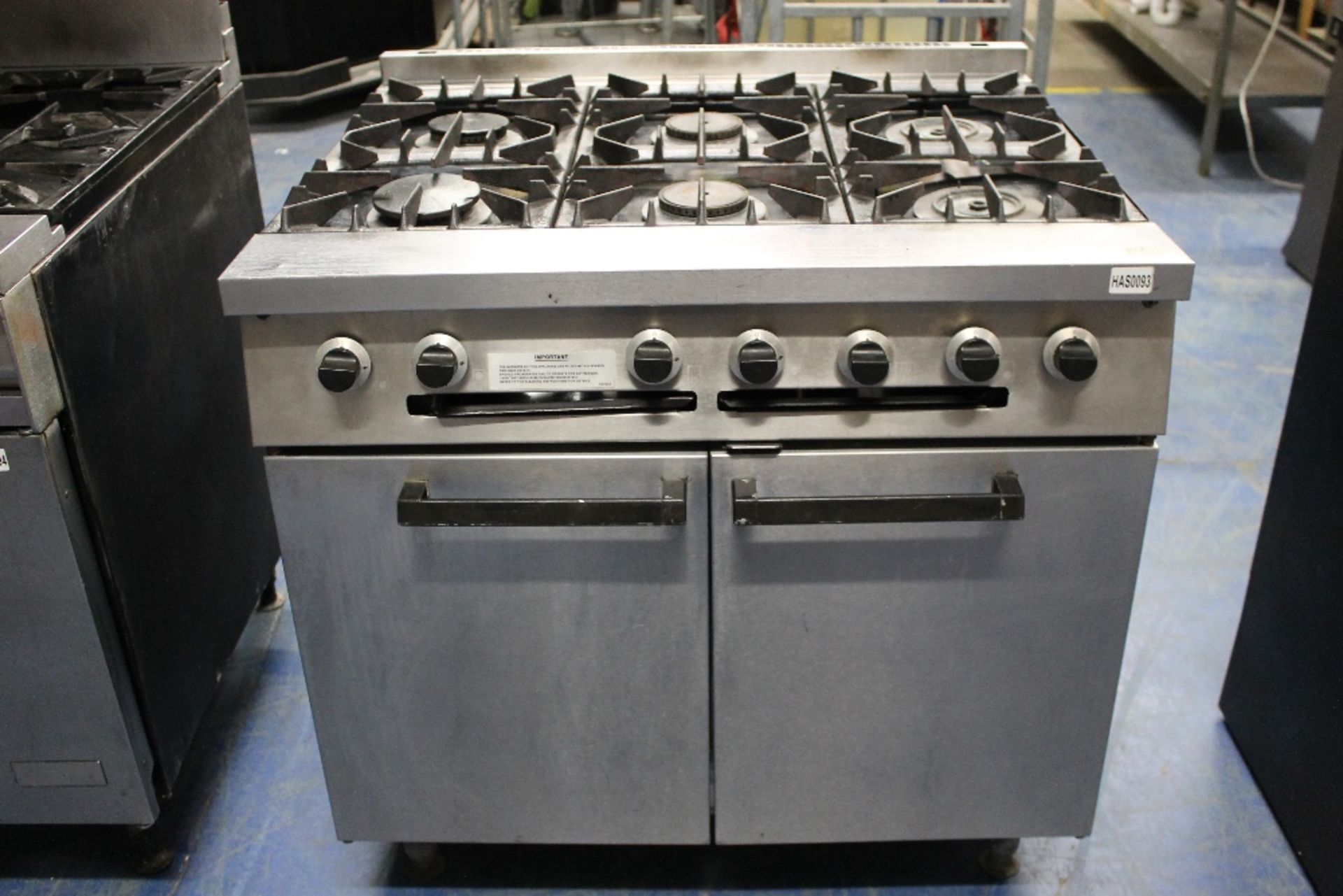 Falcon Dominator Six Burner Gas Cooker + Double Oven – NO VATmissing 4 Gas ring plates