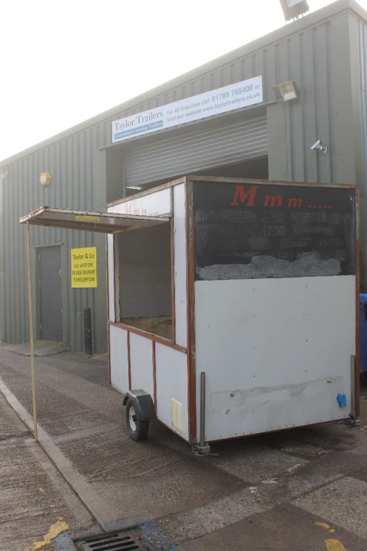 Small Starter Catering Trailer 7ft x 5ft Metal Construction - NO VAT  This unit is available as a "