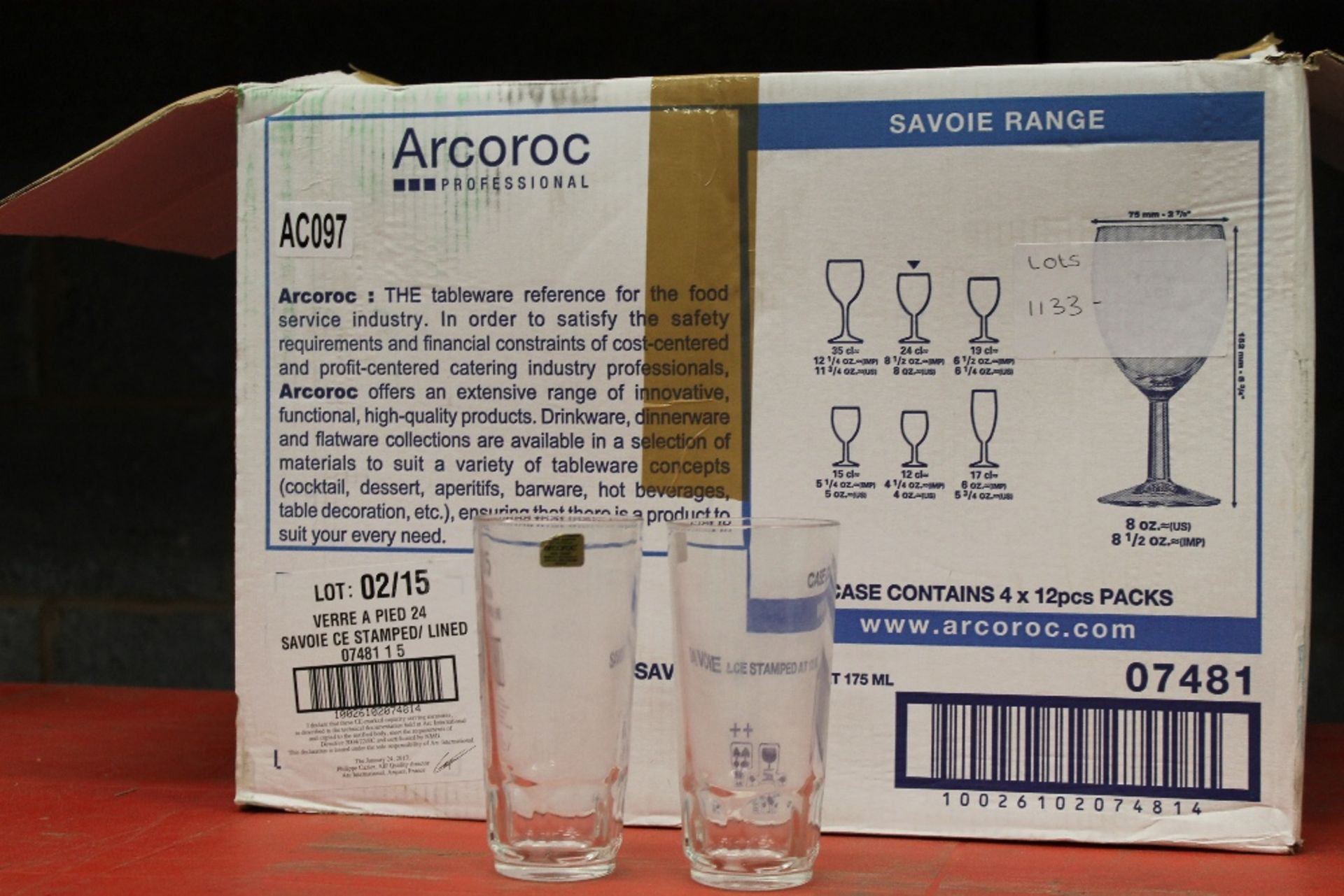 Box of 44 Arcoroc 8.5oz Tumblers