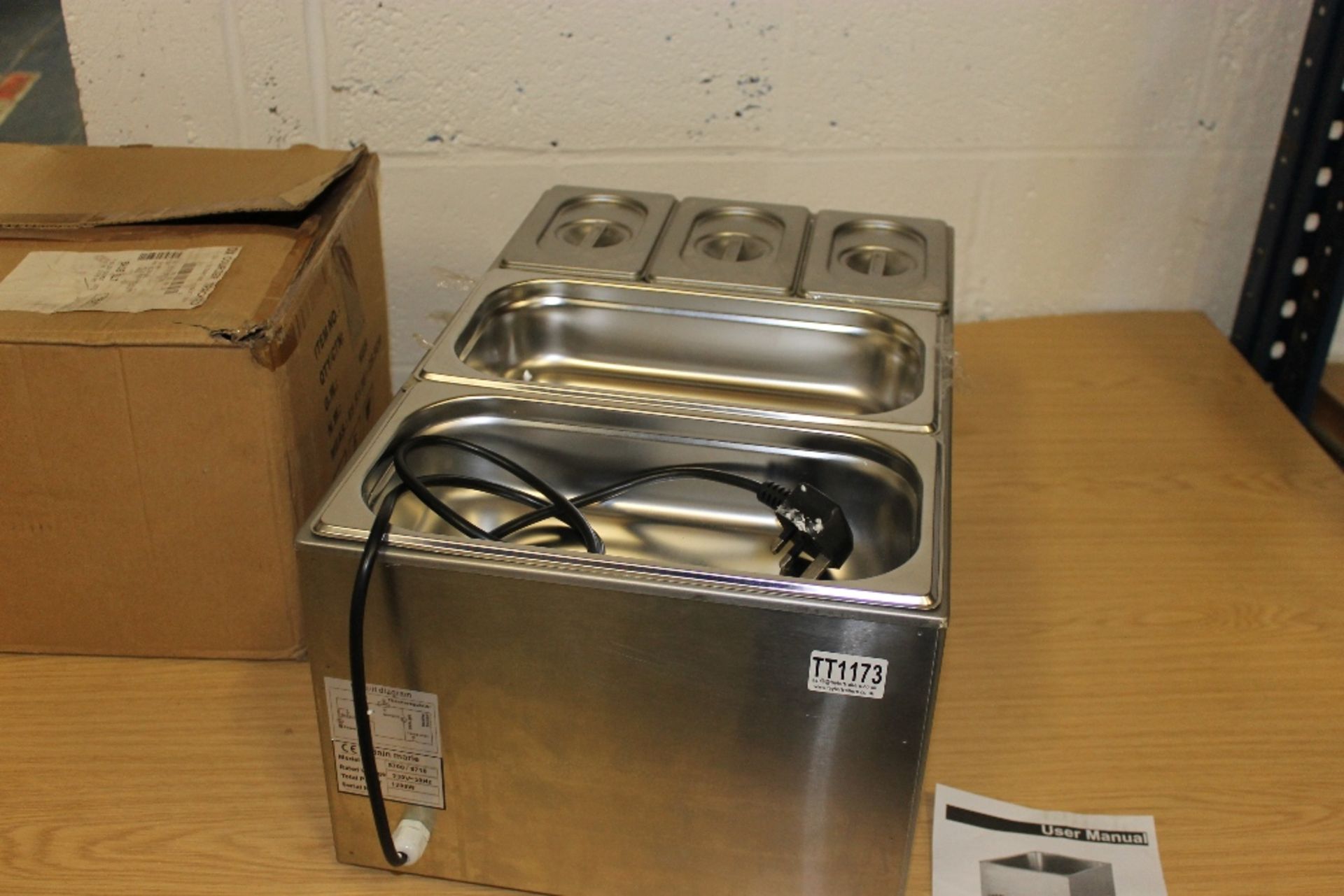 New & Boxed 5 Pot Bain Marie – 62cm x 26cm - Tested Working - Image 2 of 2