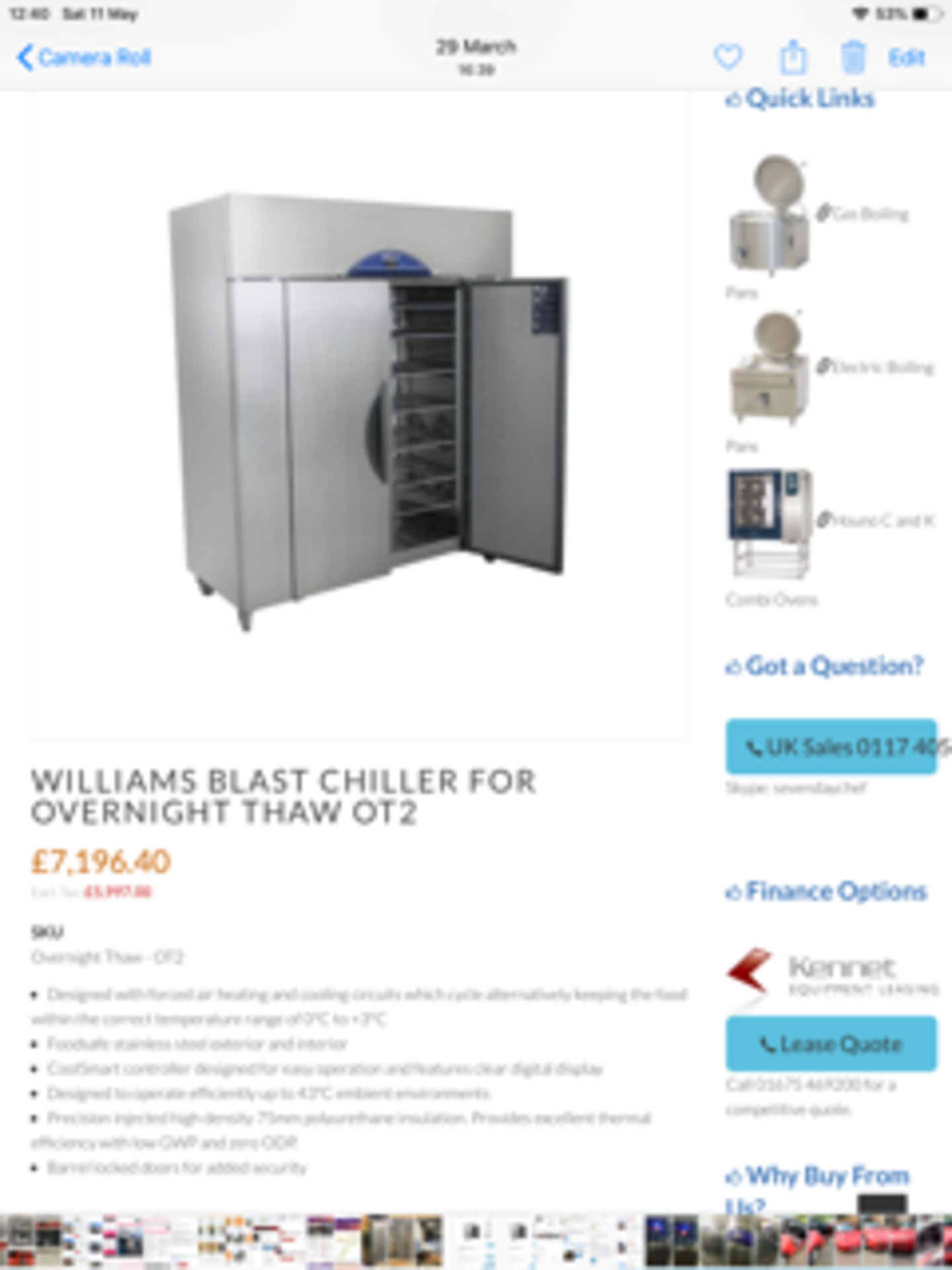 Williams Stainless Steel OT2 Blast Chiller – Tested Working – RRP £7,200 - NO VAT - Image 4 of 4