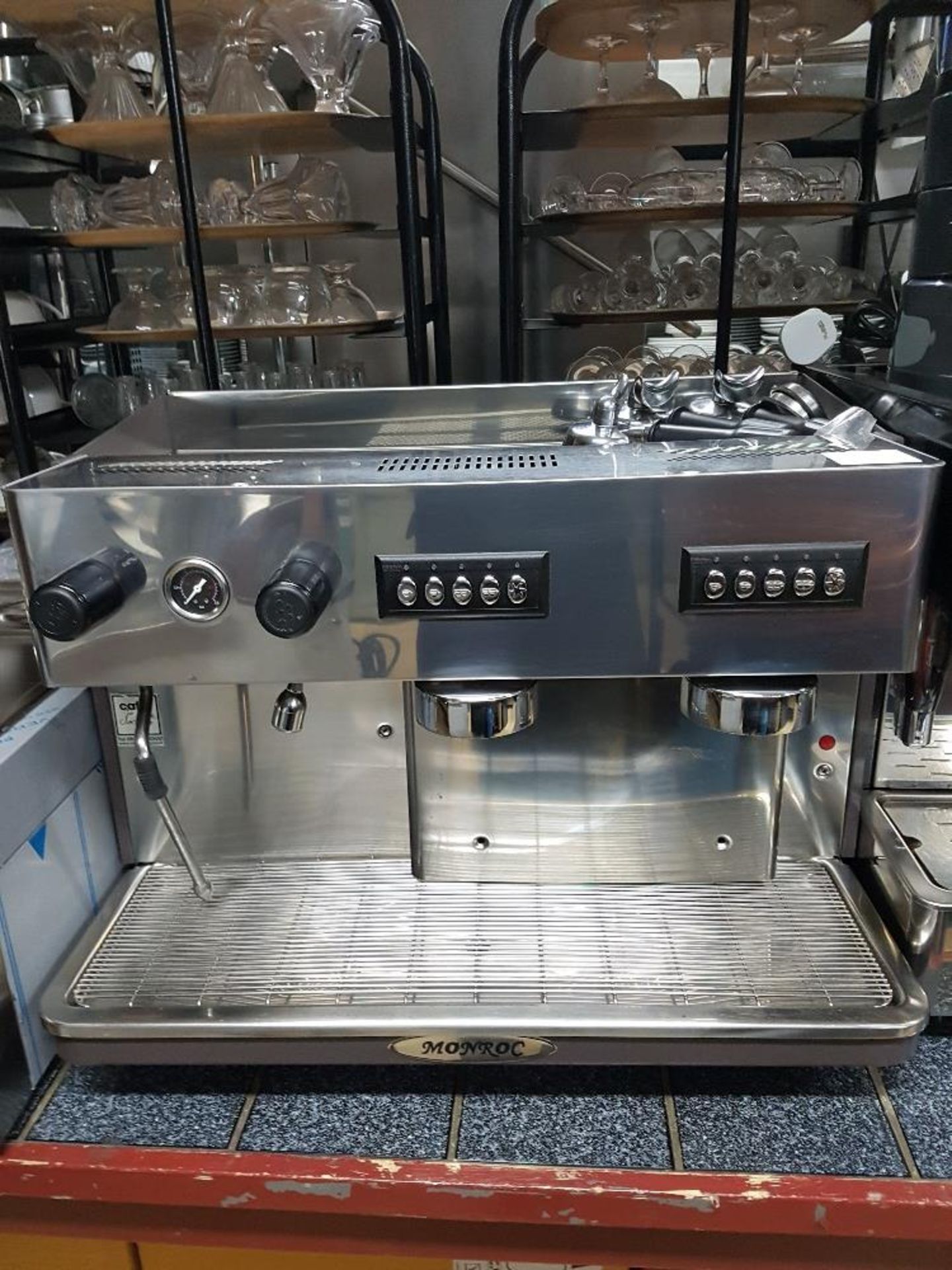 Monroc Auto two Group Espresso / Cappuccino Coffee Machine – V/ Clean Fully Serviced -1ph – Buyer to