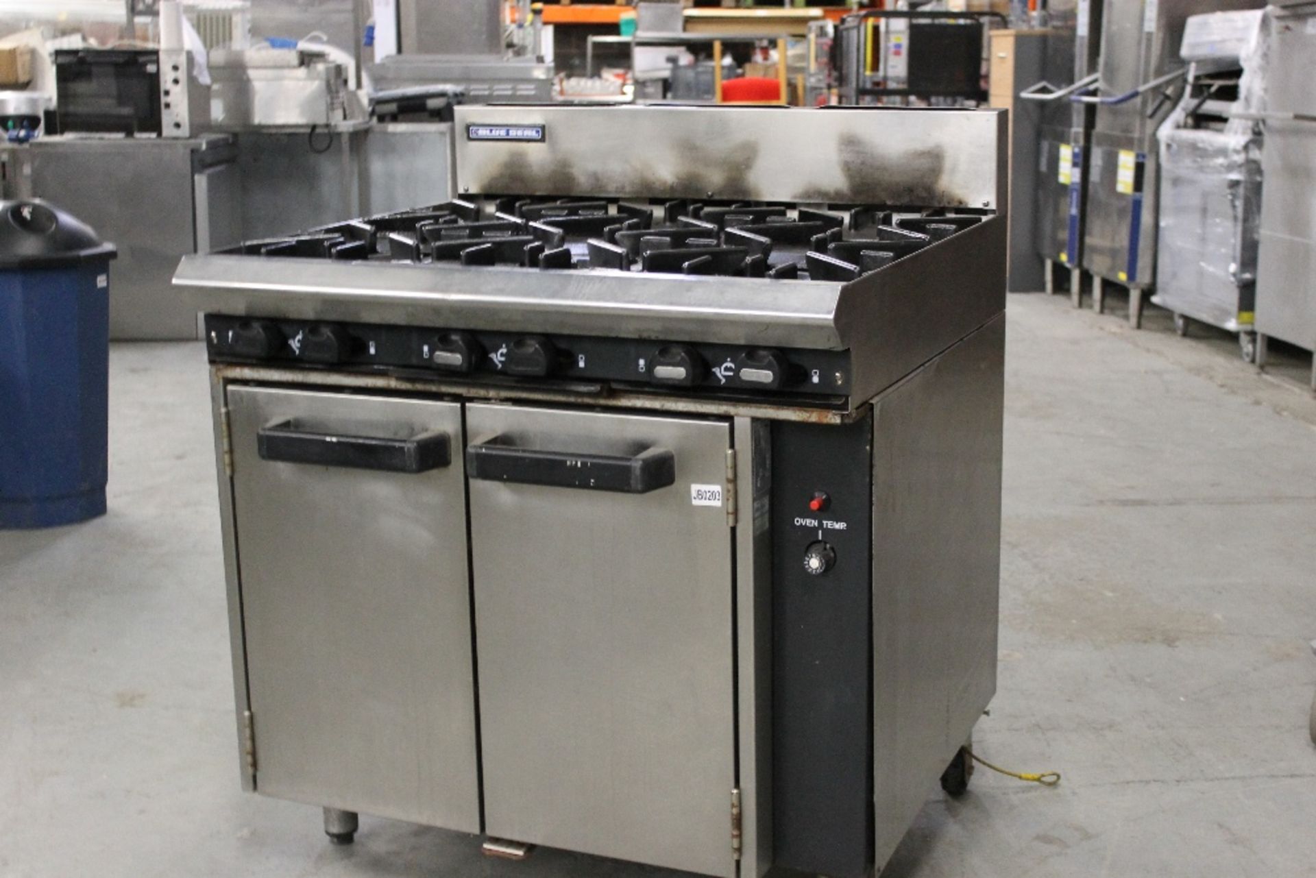 Blue Seal 6 Burner Gas Cooker and Double Oven