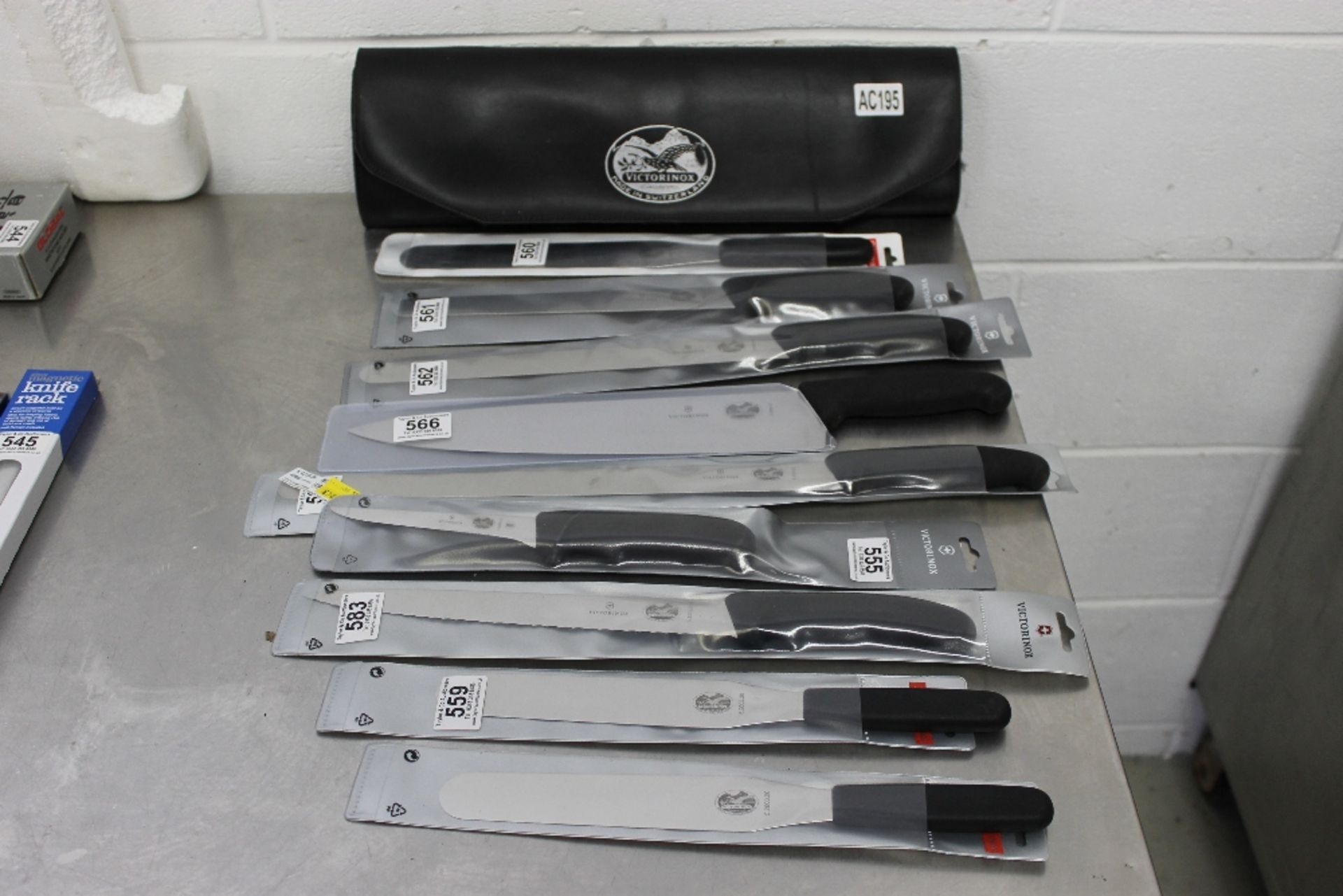 Quantity Victorinox Swiss made Kitchen Knives & Carry case