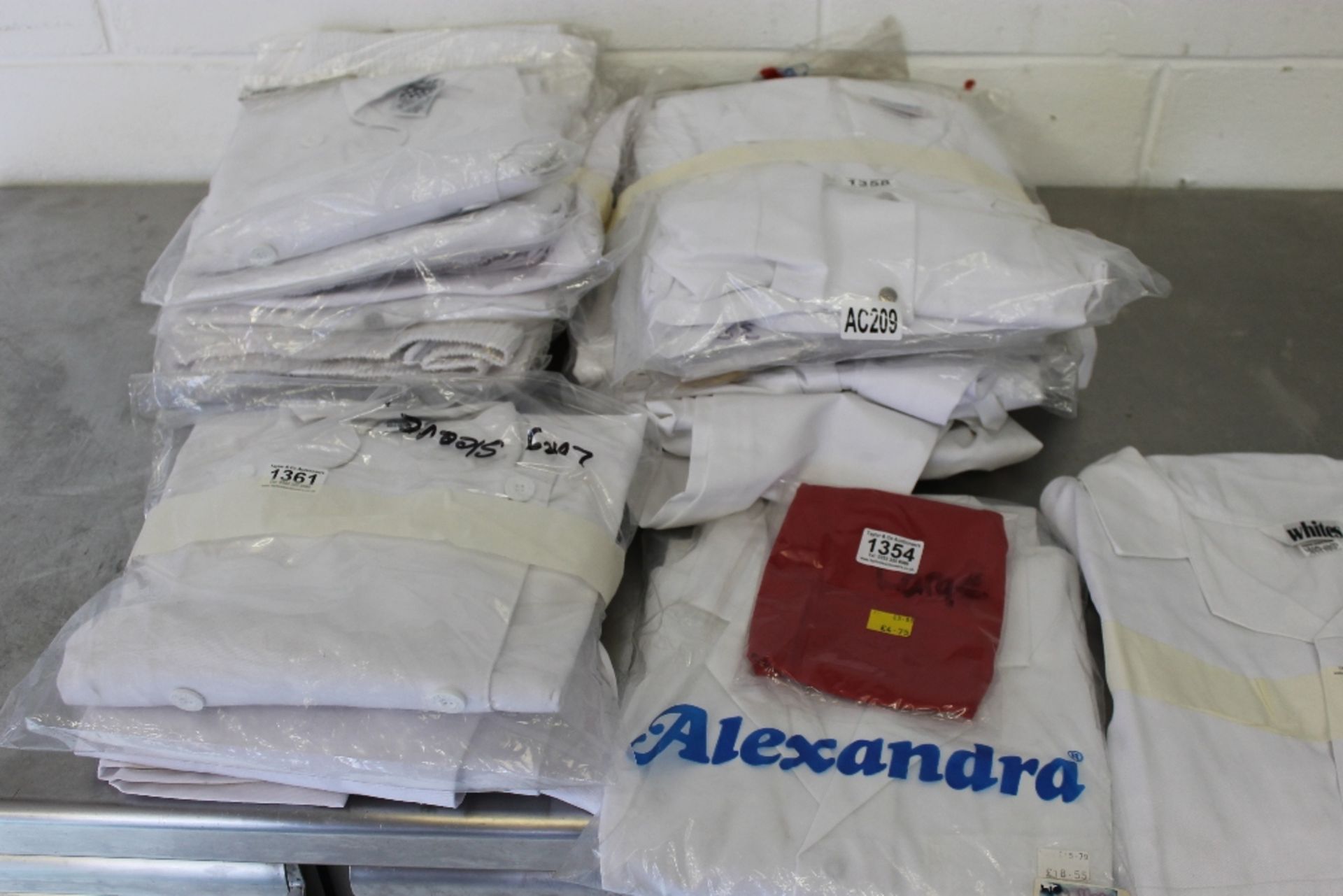 Quantity Professional Chef Ware – Alexandra & Revival White Chefs Jackets + Chef Works Trousers –