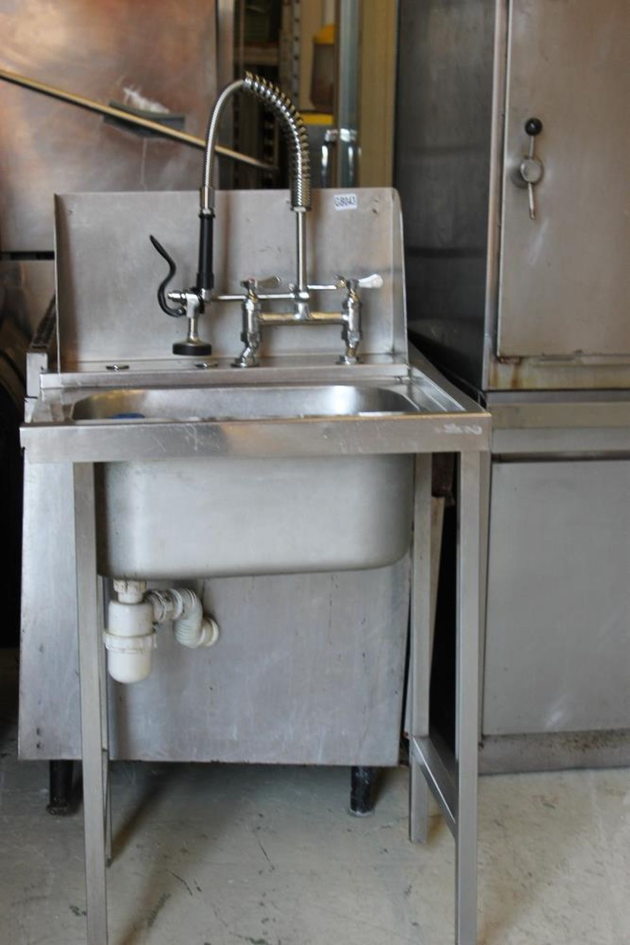 Stainless Steel Single Deep Bowl Catering Sink with Taps + Rinse Aid – NO VATW67cm x H90cm x D120cm - Image 2 of 4