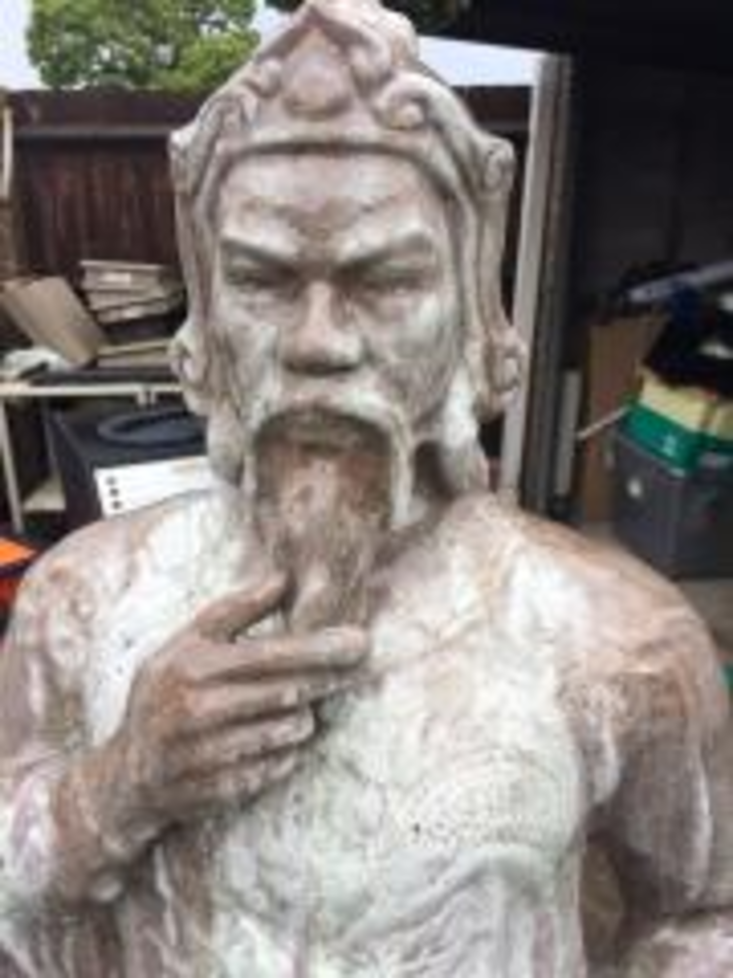 Two x 4 ft Tall Glazed Ornamental Warriors – Excellent condition Buyer to collect from Orpington - Image 2 of 4