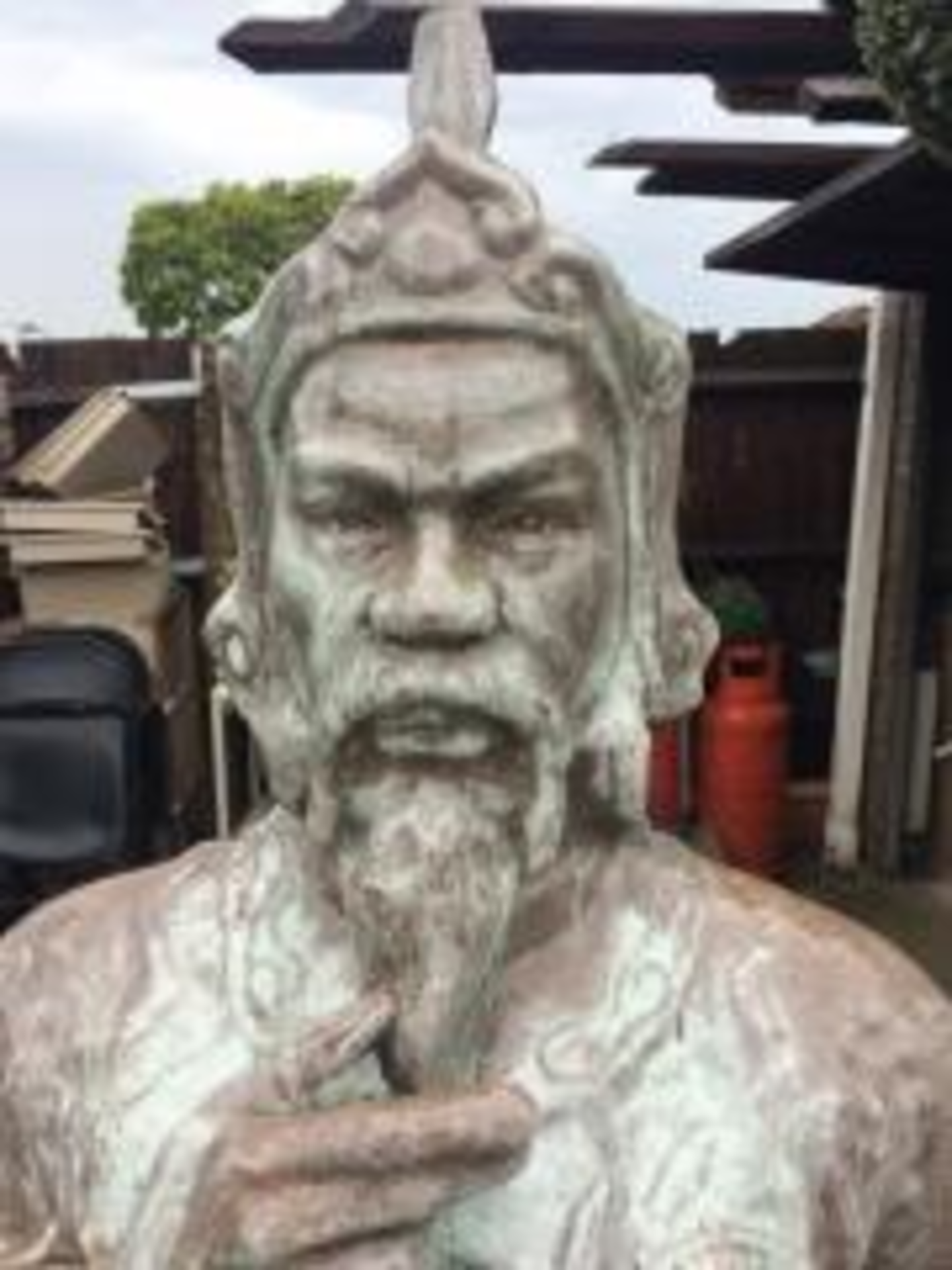 Two x 4 ft Tall Glazed Ornamental Warriors – Excellent condition Buyer to collect from Orpington - Image 3 of 4