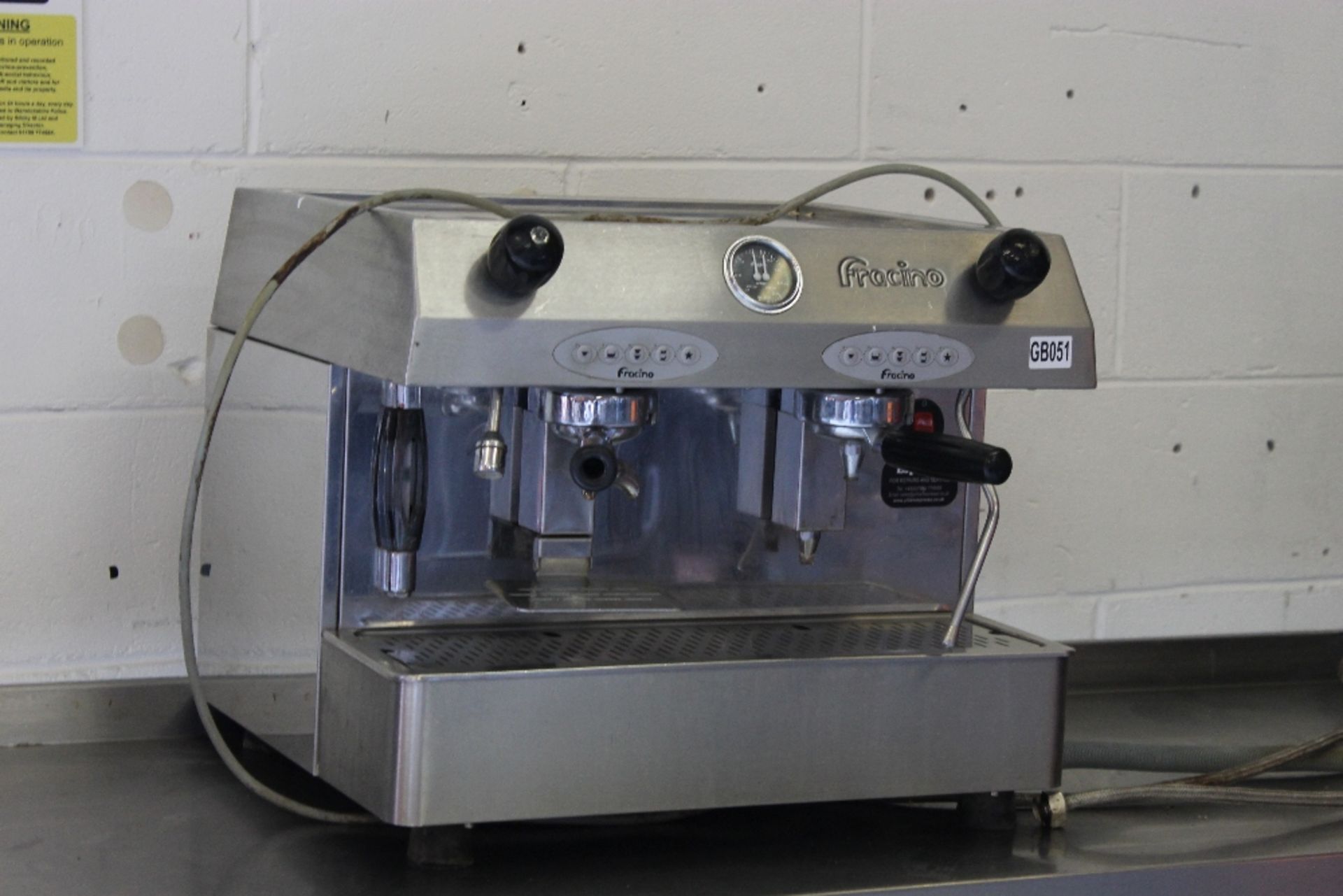 Fracino 2 Group Espresso / Cappuccino Coffee Machine -S/N 95541105 -1ph-NO VAT - Bild 3 aus 3