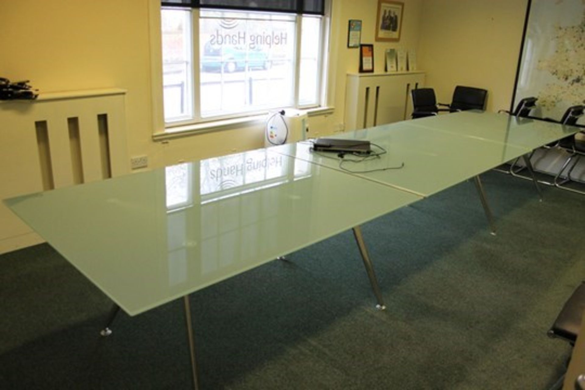 Italian made Huge Glass Board / Meeting Room Table - NO VAT Comes apart in 3 pieces – each glass