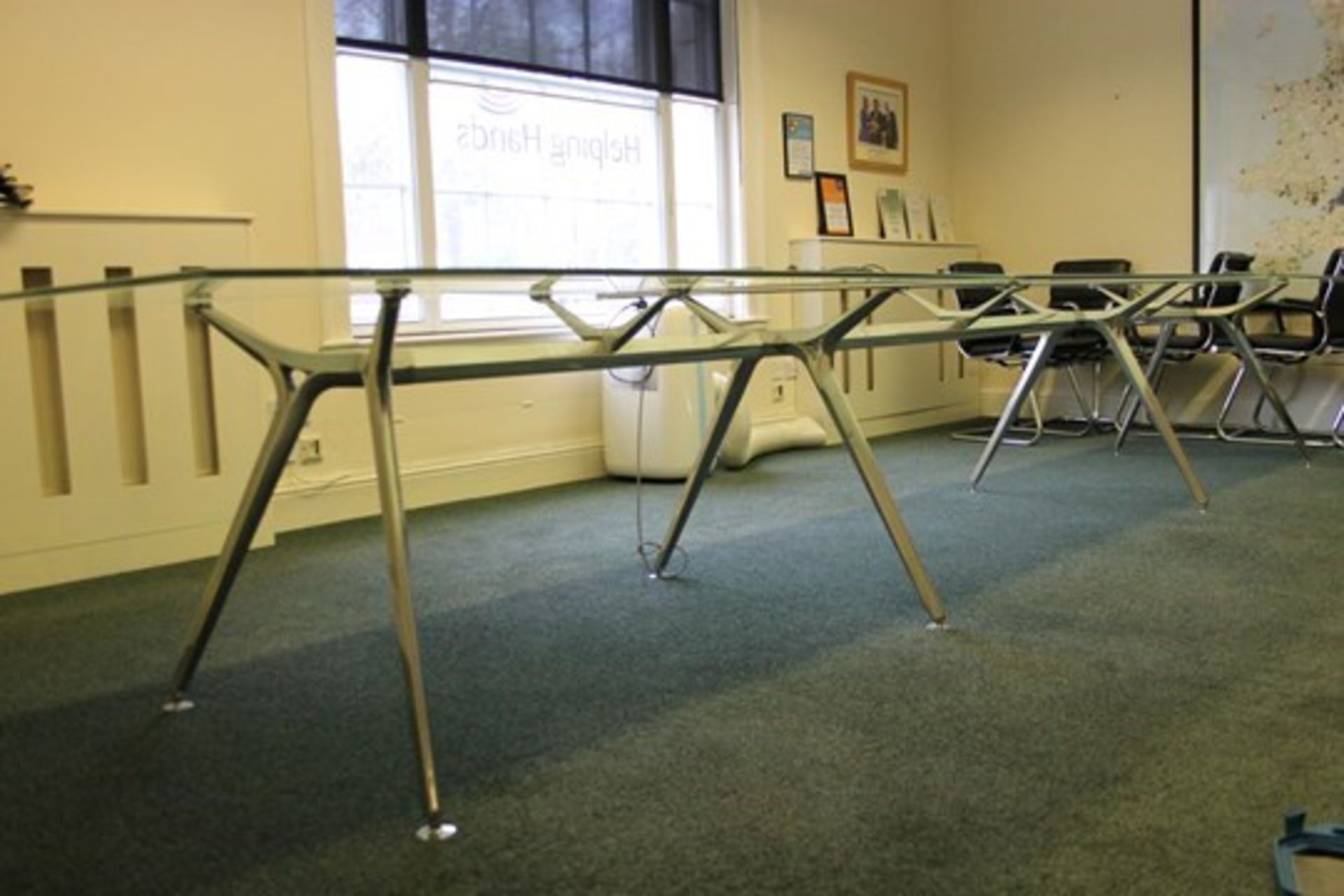 Italian made Huge Glass Board / Meeting Room Table - NO VAT Comes apart in 3 pieces – each glass - Image 2 of 5