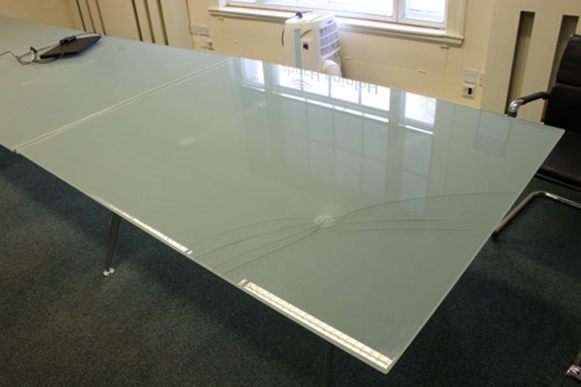 Italian made Huge Glass Board / Meeting Room Table - NO VAT Comes apart in 3 pieces – each glass - Image 3 of 5
