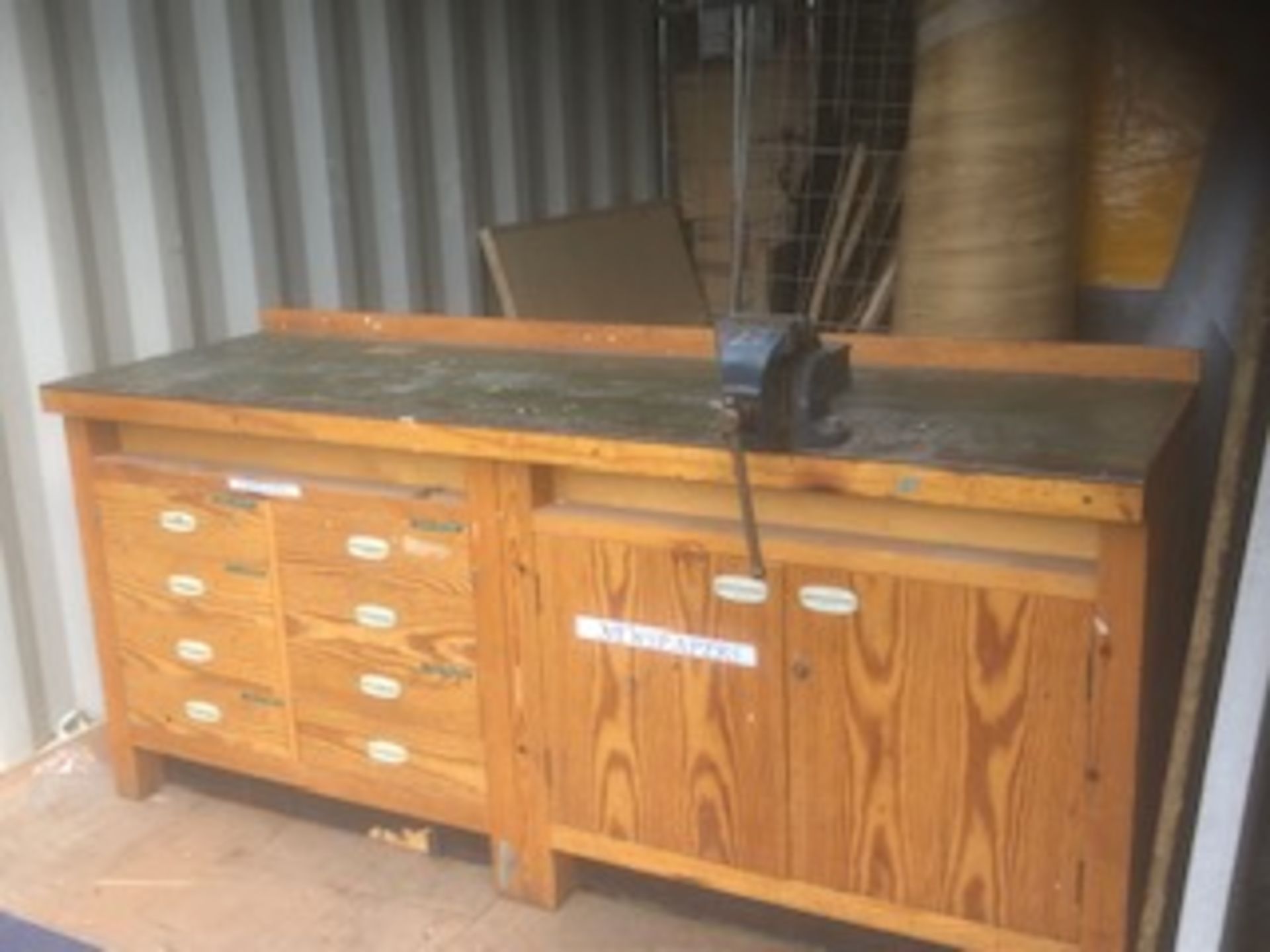 Engineering Metal Working Bench – with Vice + Cupboards & Drawer Storage - NO VAT - Image 4 of 4