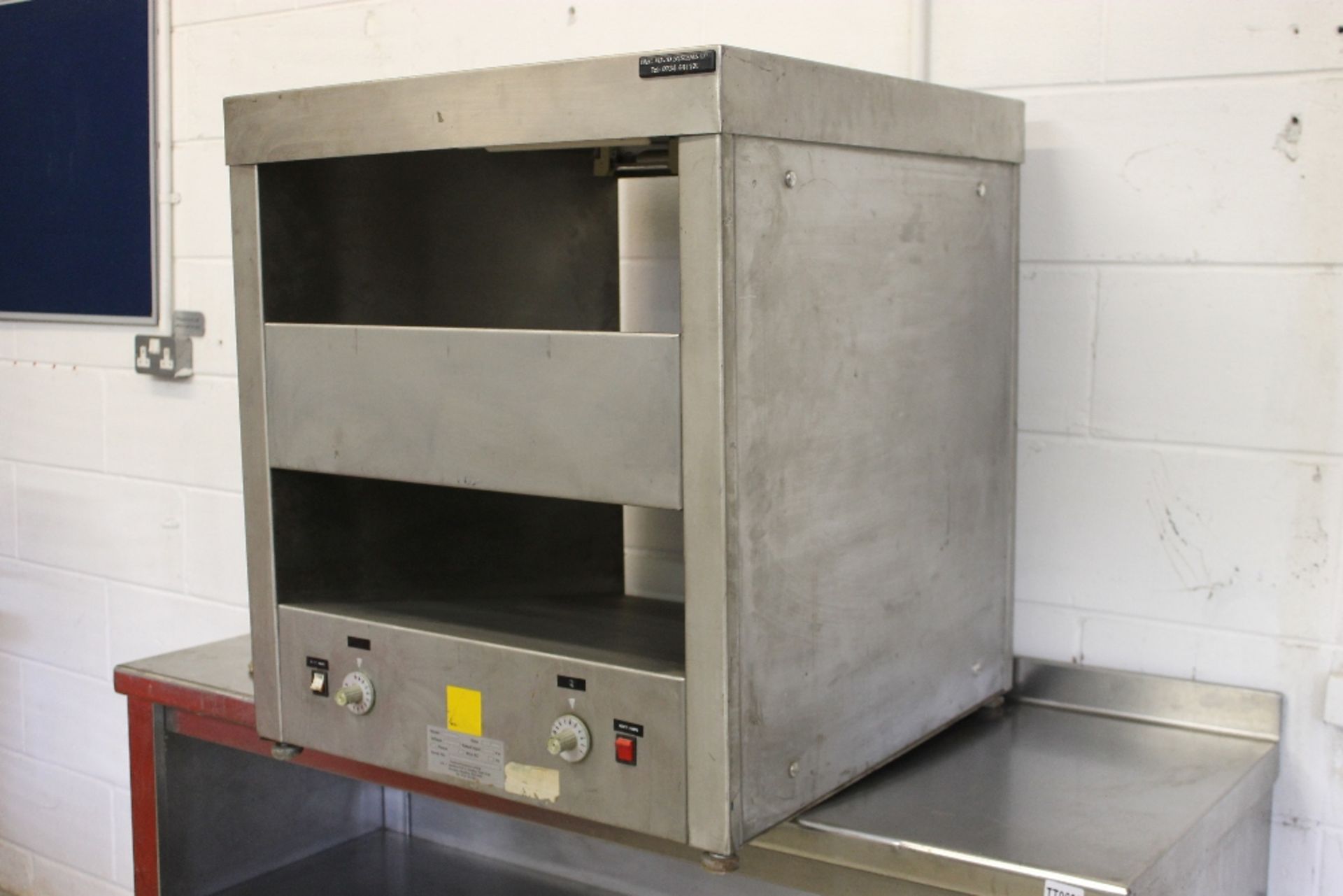 Stainless Steel heated Burger Chute – missing button cover