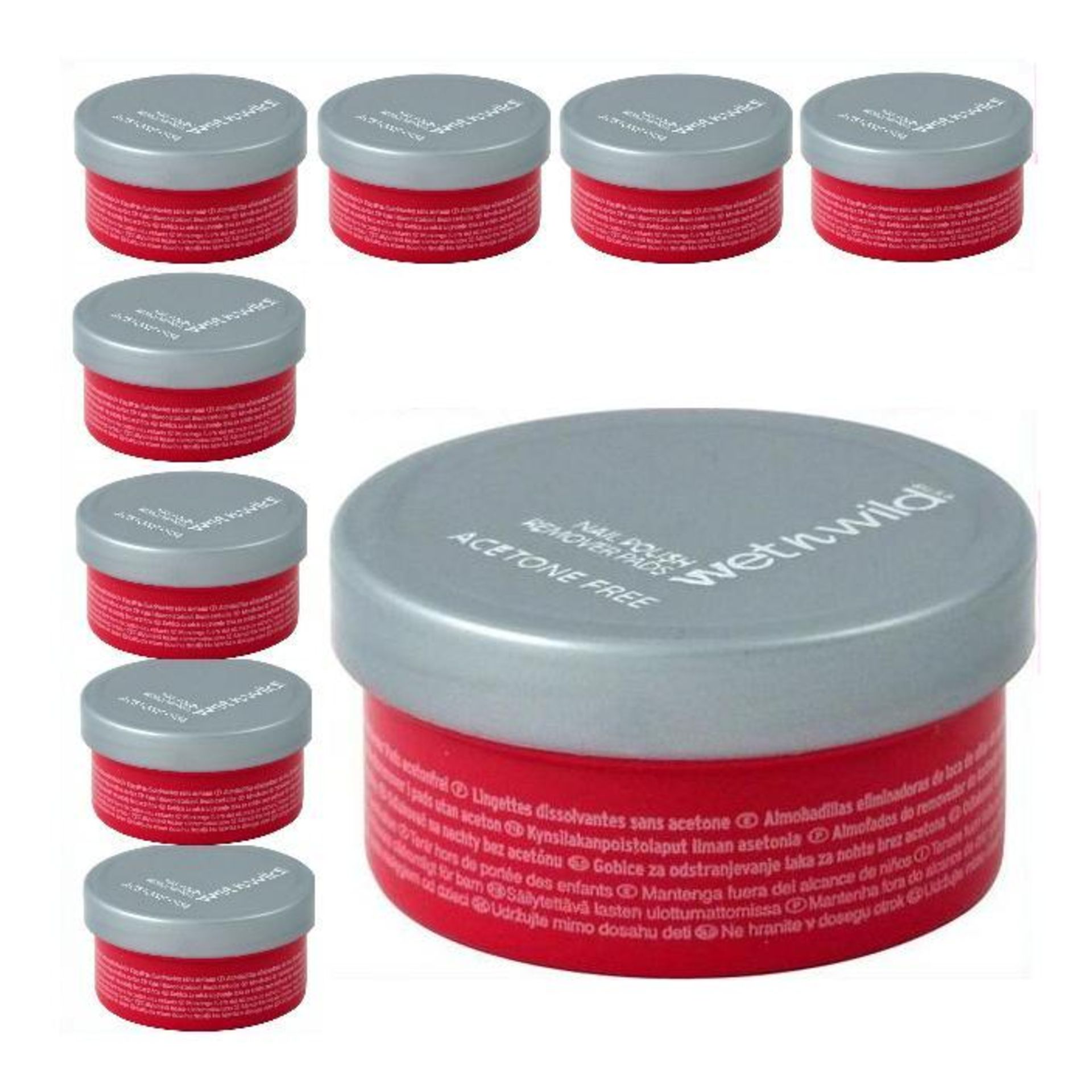 144 x nail varnish remover pad pots –25 pads per pot- NO VAT + FREE DELIVERY