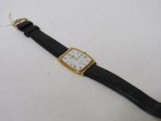 18ct gold plated Raymond Weil quartz watch Ref 5745. Estimate £40-60