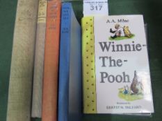 A A Milne: A collection of 7 books by the author from the 1920's - 1970's including Winnie The Pooh,