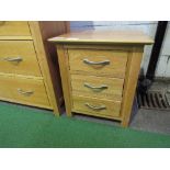 Bedside cabinet, 50cms x 57cms x 40cms (matches lots 17 & 18). Estimate £10-20.