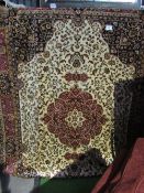 Beige ground Keshan carpet size 2.80 x 2.00. Estimate £80-100