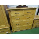Chest of drawers, 2 over 3, 98cms x 102cms x 43cms, (matches lot 17 & 19). Estimate £40-60.