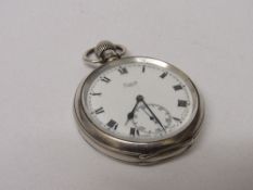 Sterling silver ‘Limit’ pocket watch, Birmingham 1925, going order. Estimate £40-60.