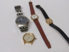 Seiko quartz lady's wrist watch and three other wrist watches. Estimate £10-20