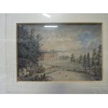 18th century hand-coloured lithograph of French chateau. Estimate £10-20.