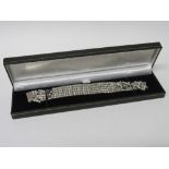 Links of London 5 strand silver bracelet, fully marked as such. Estimate £60-70.