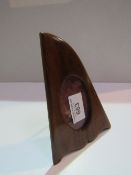 1920's Trench Art bi-plane propeller tip, as a photo frame. Estimate £20-30.