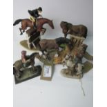 5 horse related figurines