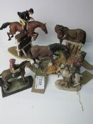 5 horse related figurines