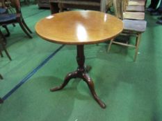 Mahogany tilt-top occasional table on tripod pedestal, 63cms diameter x 72cms high