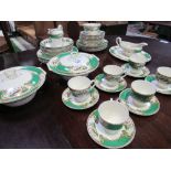 A Myott part dinner & tea set 'Exotic Birds' style. Estimate £40-60.