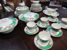 A Myott part dinner & tea set 'Exotic Birds' style. Estimate £40-60.