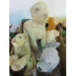 4 Mohair stuffed toy animals