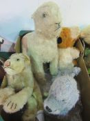 4 Mohair stuffed toy animals