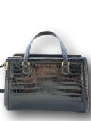 1960's Hermes Pullman crocodile handbag with original clochette, keys & dustbag. Estimate £1,500-1,