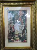 Large gilt framed Victorian print. Estimate £30-50.