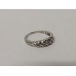 9ct white gold diamond ring size M wt 2.9g. Estimate £45-60