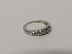 9ct white gold diamond ring size M wt 2.9g. Estimate £45-60