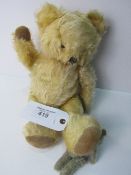 Large mohair bear & miniature mohair bear. Estimate £20-30.