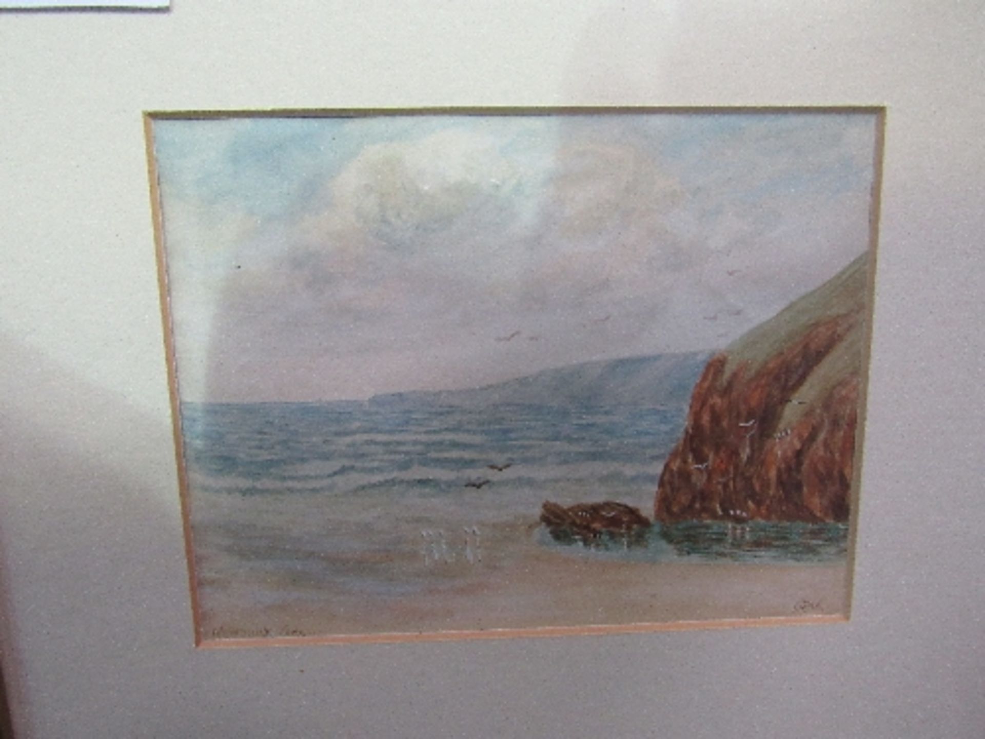 6 framed & glazed prints & 2 framed & glazed watercolours of coastal scenes, signed. Estimate £10- - Image 3 of 7