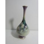 Tall Royal Worcester vase by Hadley with Sweet Pea design, measures 9.5ins