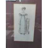 3 French fashion prints: 2 early 19th century costume & 1 of 16th century costume, c/w