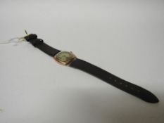 Asprey's gentleman's vintage 9ct gold cased mechanical wristwatch, in going order. Estimate £80-