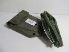 Army folding shovel. Estimate £5-10.